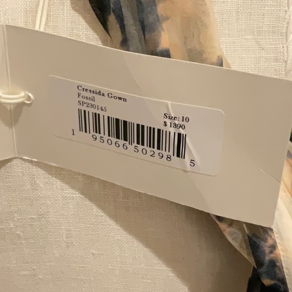 Ulla Johnson Cressida Tie-Dyed Halter Silk Organza Ruffle Maxi Dress NWT SIZ 10 - Picture 7 of 8